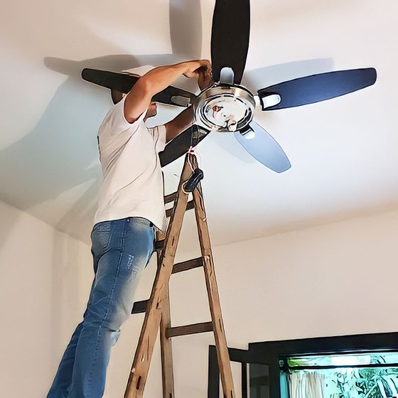 Instalação de ventilador de teto 